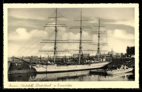 AK Bremen, Schulschiff Deutschland im Europahafen, Segelschiff