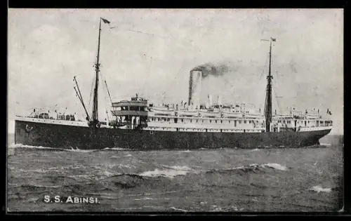 AK Passagierschiff SS Abinsi in voller Fahrt
