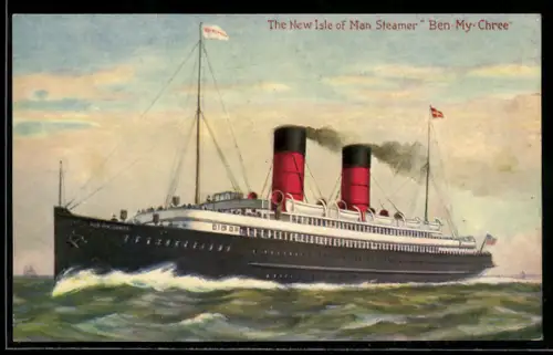 AK The New Isle of Man Steamer Ben-My-Chree, Passagierschiff