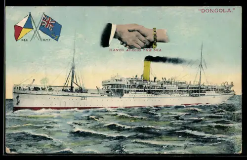AK Passagierschiff Dongola der P. & O. Line auf See