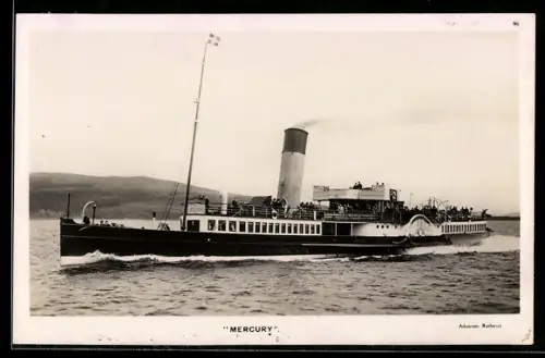 AK Raddampfer Mercury volle Fahrt laufend, Passagierschiff