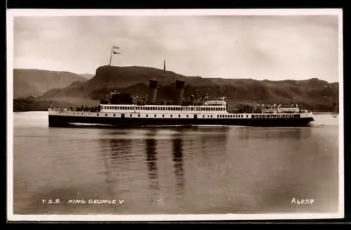 AK Britisches Passagierschiff T.S.S. King George V. in Seitenansicht