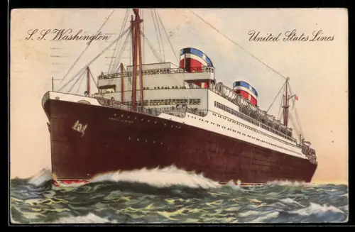 AK Passagierschiff S.S. Washington der United States Lines