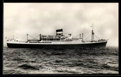 AK Passagierschiff T.S.M.V. City of York der Ellerman Lines in Seitenansicht