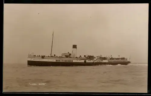 Foto-AK Raddampfer Lorna Doone auf See, Passagierschiff