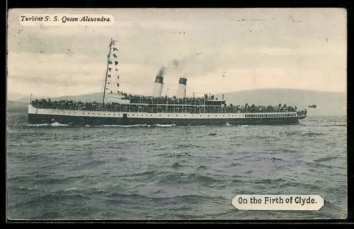 AK Tubine S.S. Queen Alexandra on the Firth of Clyde, Passagierschiff