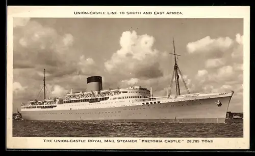 AK The Union-Castle Royal Mail Steamer Pretoria Castle, Passagierschiff