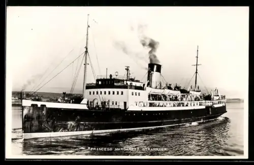 AK Stanraer, Passagierschiff Princess Margaret über den Achtersteven fahrend
