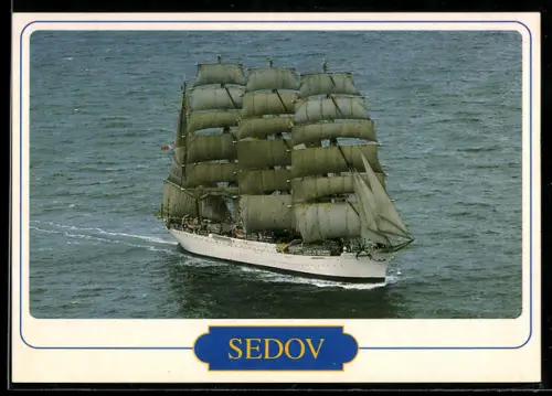 AK Viermastbark Sedov ex Magdalene Vinnen, Grösster Windjammer der Welt, Segelschiff