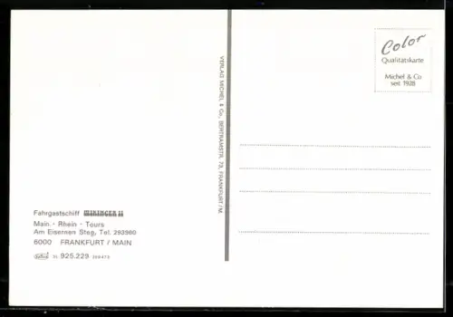 AK Fahrgastschiff Wikinger II der Main-Rhein Tours