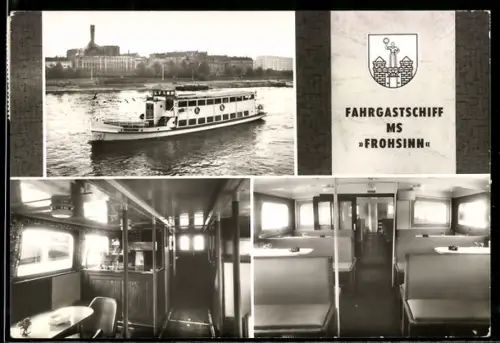 AK Fahrgastschiff MS Frohsinn der Abt. Weisse Flotte und Fähren Magdeburg