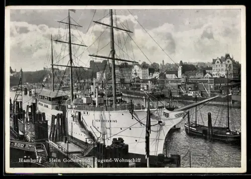 AK Hamburg, Segelschiff Hein Godenwind Jugend-Wohnschiff