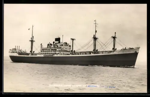 AK Frachtschiff City of Durham der Ellerman Lines in Fahrt, Handelsschiff