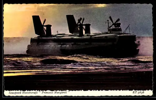 AK Seaspeed Hovercraft Princess Margaret an der Küste, Passagierschiff