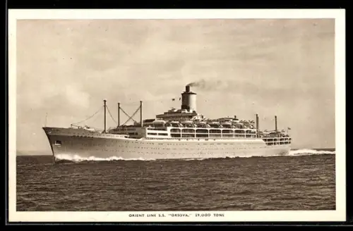 AK Passagierschiff R.M.S. Orsova der Orient Line in voller Fahrt