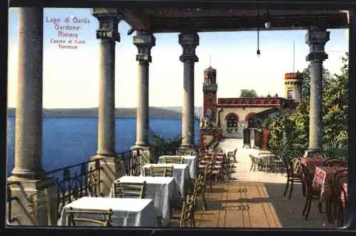 AK Gardone-Riviera /Lago di Garda, Casino di Cura Terrasse