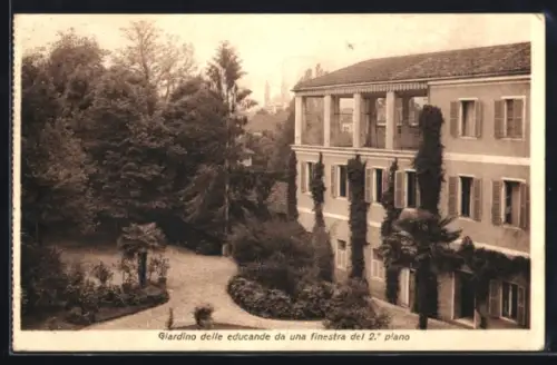 AK Padova, Istituto del Sacoro Cuore, Via Belzoni, 38, Giardino delle educande da una finestra del 2o piano