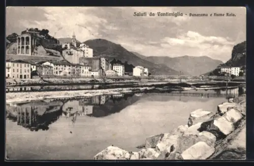 AK Ventimiglia, Panorama e fiume Roia