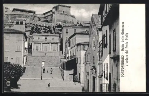 AK Portoferraio, Salita delle Cisternone e veduta del Forte Stella