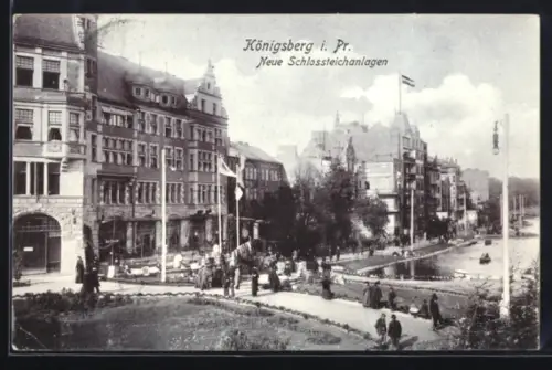 AK Königsberg i. Pr., Neue Schlossteichanlagen