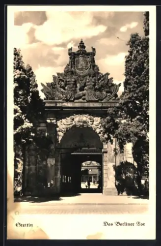 AK Stettin, Ansicht vom Berliner Tor