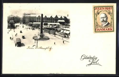 AK Kopenhagen, Partie am Rathausplatz