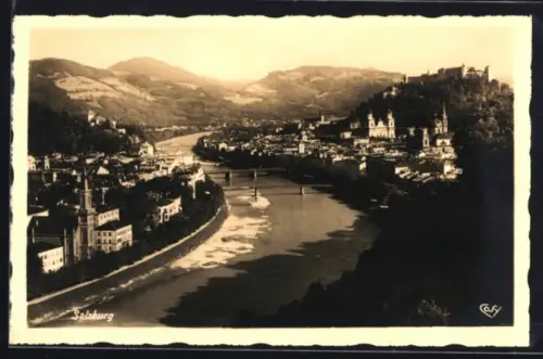 AK Salzburg, Stadtansicht von Mülln