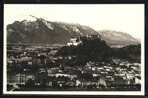 AK Salzburg, Stadt vom Kapuzinerberg aus