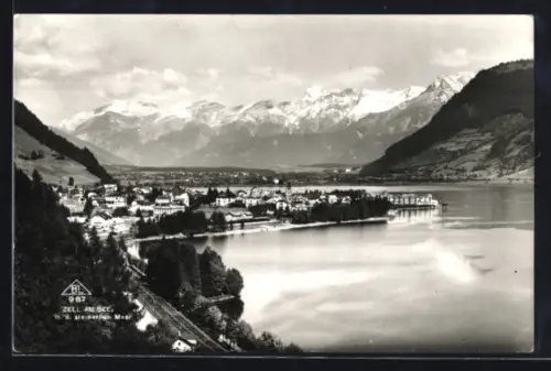 AK Zell am See, Gesamtansicht vom See aus
