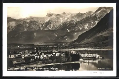 AK Zell am See, Teilansicht mit Steinernem Meer