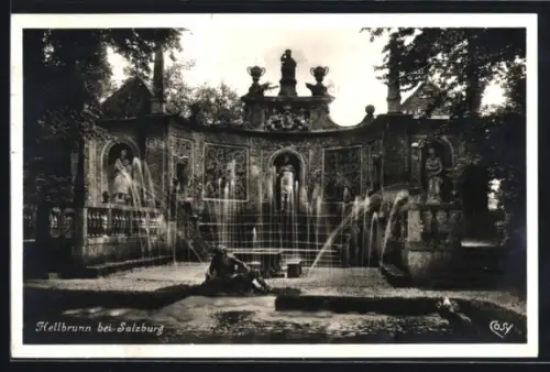AK Hellbrunn bei Salzburg, Wasserkunst
