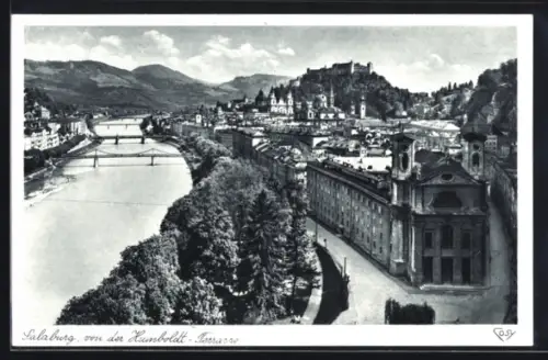 AK Salzburg, Teilansicht von der Humboldt-Terrasse