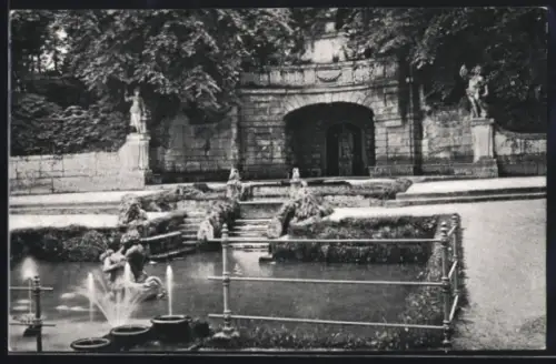 AK Salzburg, Hellbrunn, Sternweiher-Grotte