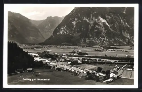 AK Golling, Gesamtansicht g. d. Bluntautal