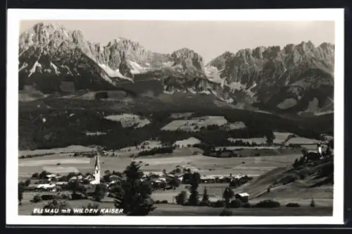 AK Ellmau, Gesamtansicht mit Wilden Kaiser