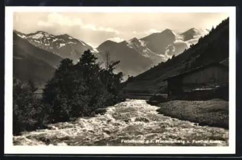 AK Fusch an der Grossglocknerstrasse, Ferleitental gegen die Pfandelscharte und Fuscher Eiskar