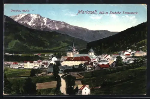 AK Mariazell /Steiermark, Kirche mit Oetscher