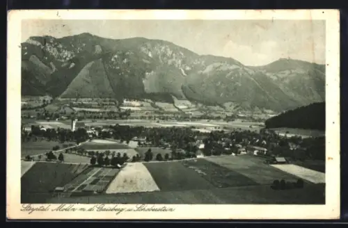 AK Molln im Steyrtal, Ortspanorama mit Blick zum Gaisberg und Schoberstein
