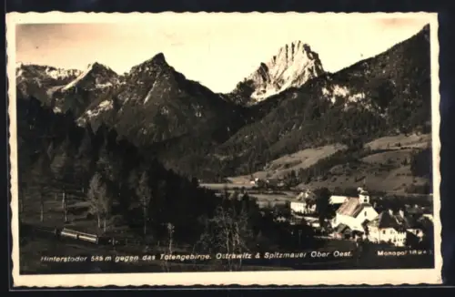 AK Hinterstoder, Blick gegen das Totengebirge, Ostrawitz und Spitzmauer