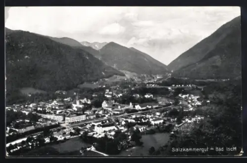 AK Bad Ischl, Salzkammergut, Teilansicht mit Kirche