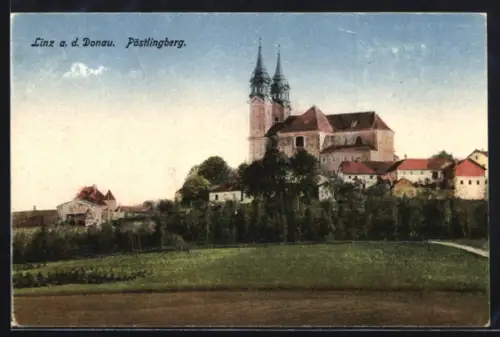 AK Linz a. d. Donau, Pöstlingberg mit Kirche