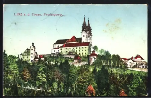 AK Linz a. d. Donau, Pöstlingberg mit Kirche