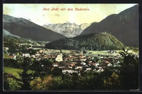 AK Bad Ischl, Teilansicht mit dem Dachstein