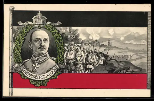 AK Generaloberst von Kluck, Soldaten in Uniform