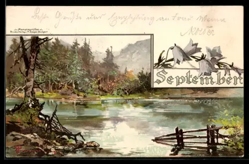 Künstler-AK Theodor Guggenberger: September, am See, Allegorie