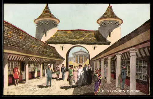 AK London, Ausstellung, Old London Bridge