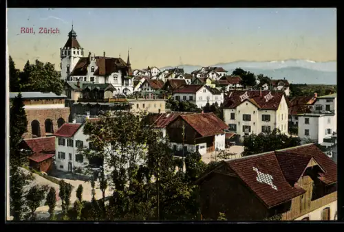 AK Rüti /Zürich, Teilansicht mit Chatelet