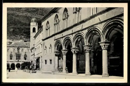 AK Dubrovnik, Säulengang in der Altstadt