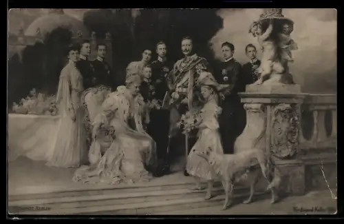 AK Kaiser Wilhelm II. und das deutsche Kaiserhaus