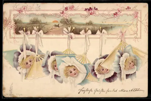 Lithographie Kohlkopfkinder, Metamorphose